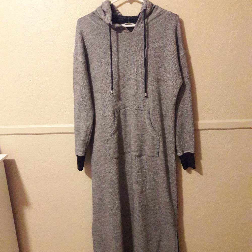 Navy Blue Hoodie Pullover Robe/Lounger